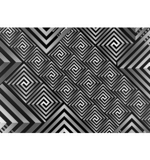 Foto tapeta: Crno-bijela apstrakcija (1) - 254x368 cm