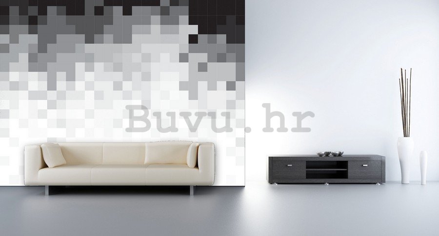 Foto tapeta: Crno-bijeli pikseli (1) - 254x368 cm