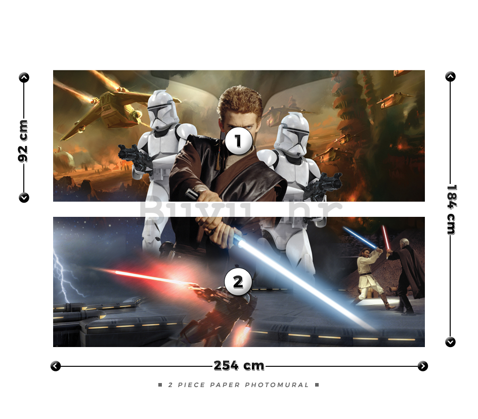 Foto tapeta: Star Wars Attack of the Clones (2) - 184x254 cm