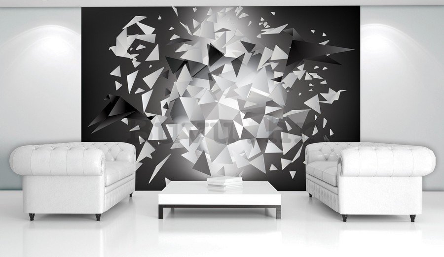 Foto tapeta: Crno-bijeli origami (1) - 184x254 cm