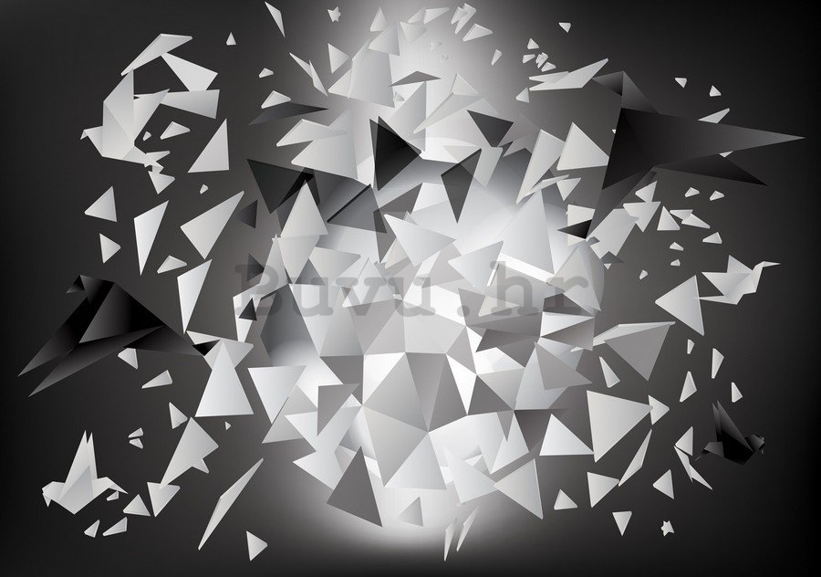 Foto tapeta: Crno-bijeli origami (1) - 184x254 cm