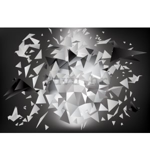 Foto tapeta: Crno-bijeli origami (1) - 254x368 cm