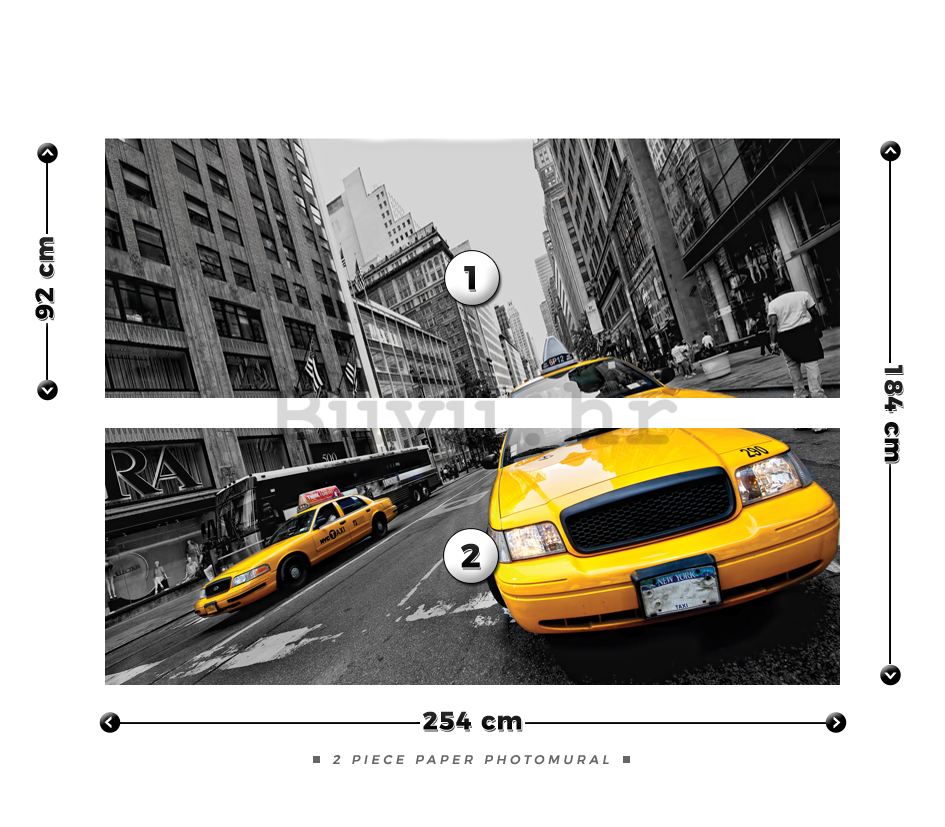 Foto tapeta: Manhattan Taxi - 184x254 cm