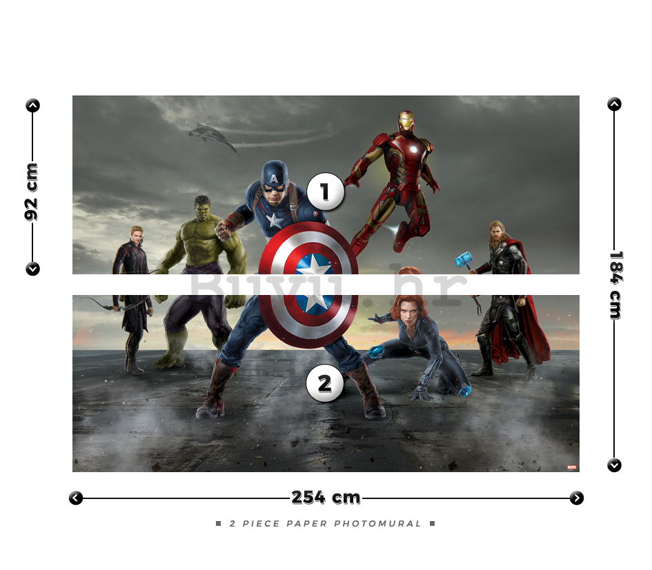 Foto tapeta: Avengers (6) - 184x254 cm