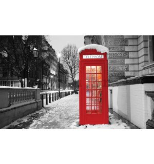 Foto tapeta: London (zimska telefonska  govornica) - 254x368 cm