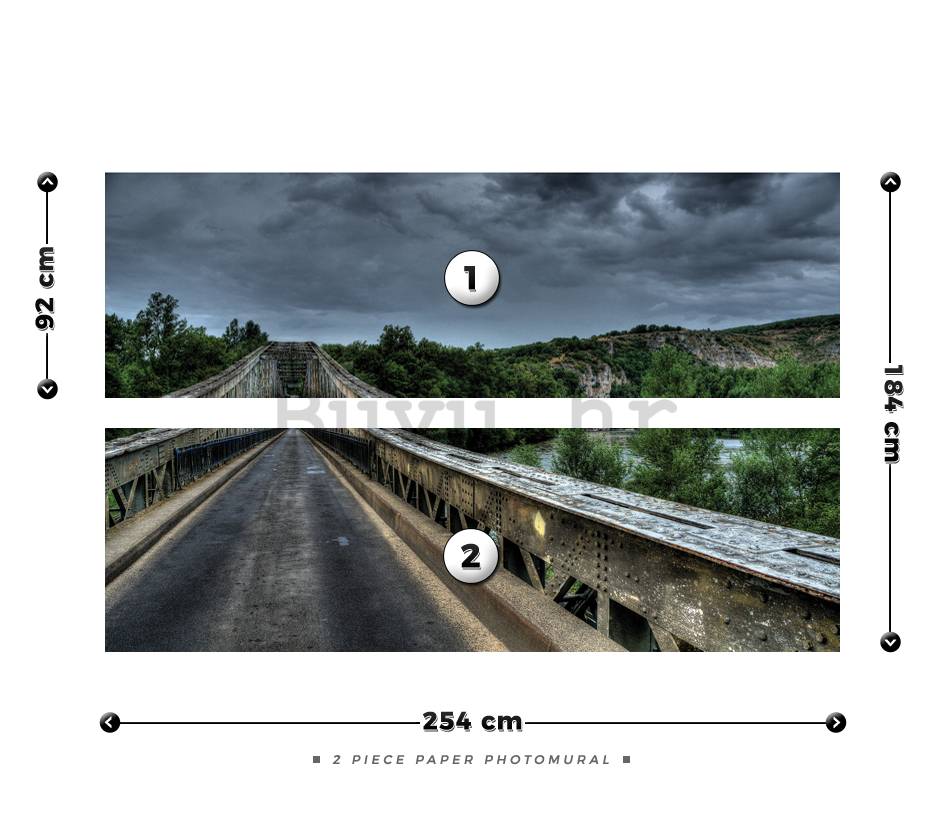 Foto tapeta: Prije oluje (most) - 184x254 cm