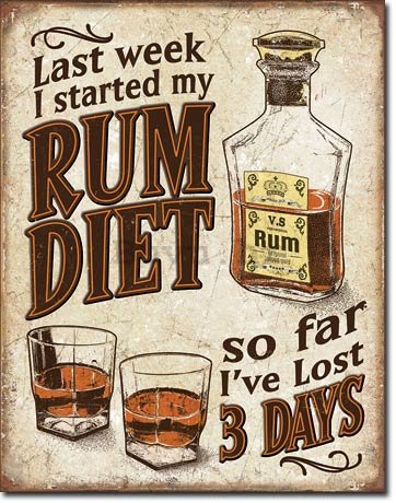 Metalna tabla - Rum Diet