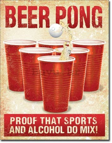 Metalna tabla - Beer Pong