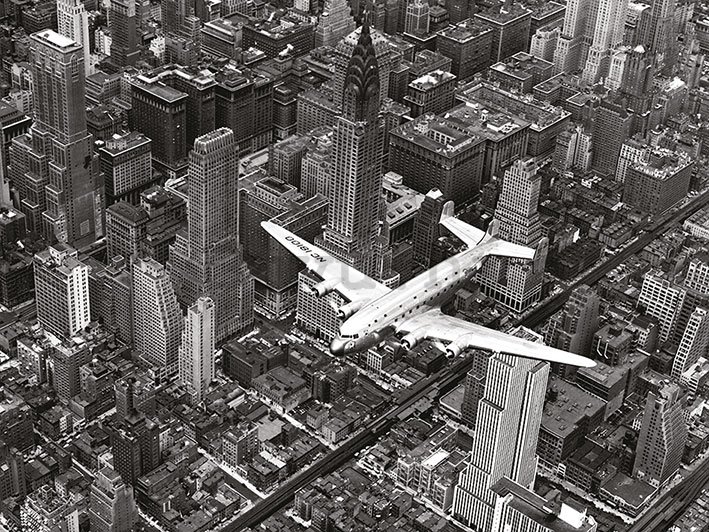 Slika na platnu - Time Life, DC-4 Over Manhattan