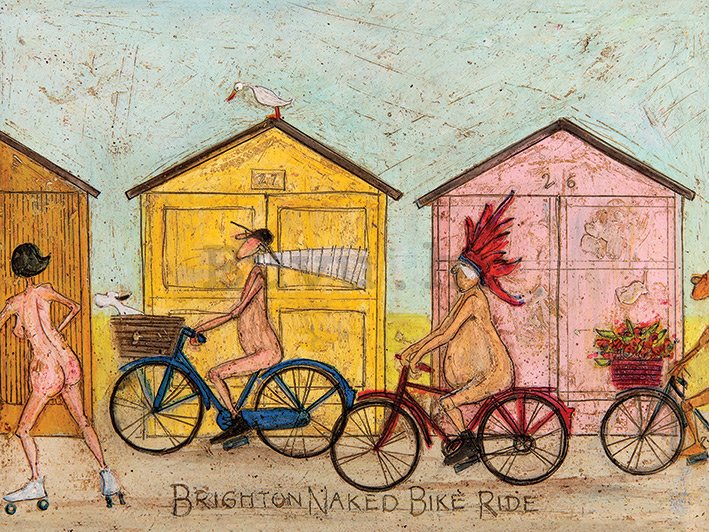 Slika na platnu - Sam Toft, Brighton Naked Bike Ride