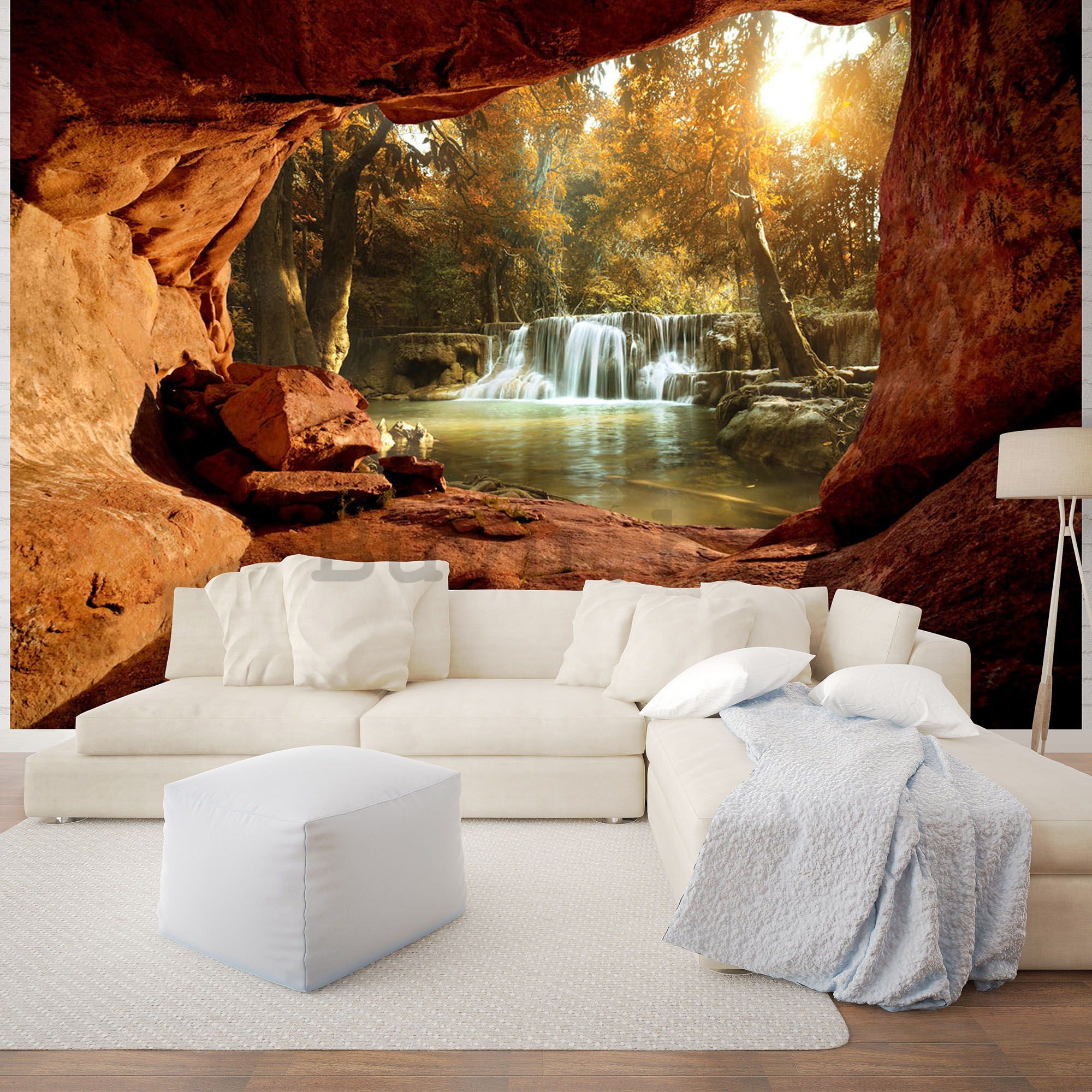 Vlies foto tapeta: Vodopadi u šumi (2) - 254x368 cm