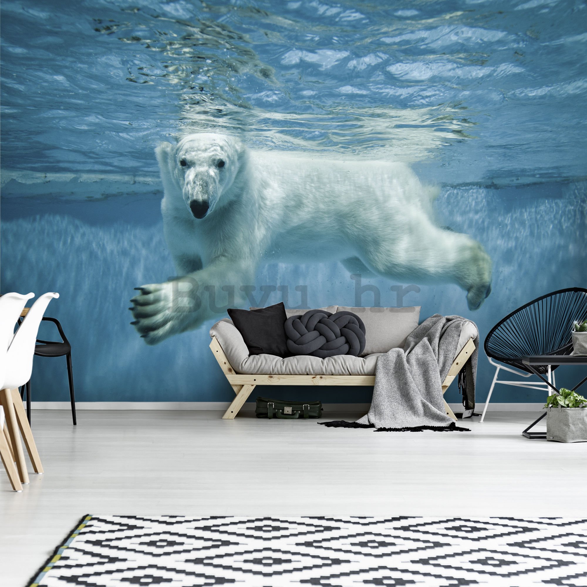 Vlies foto tapeta: Polarni medvjed (1) - 254x368 cm