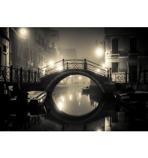 Vlies foto tapeta: Venecija (noć) - 254x368 cm