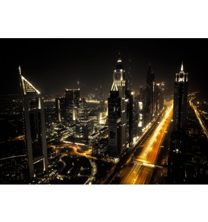 Foto tapeta Vlies: Dubai noću (1) - 104x152,5 cm