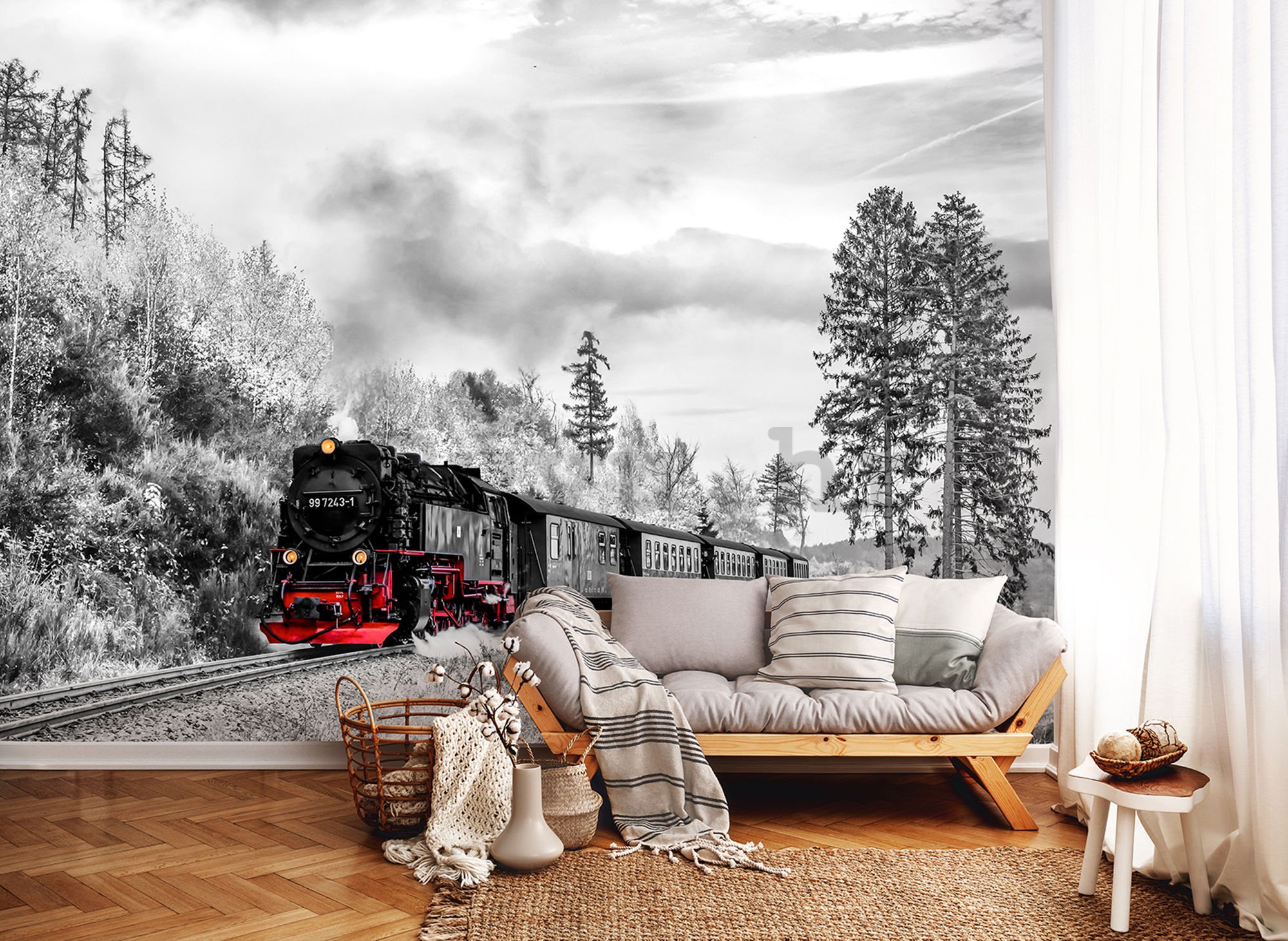 Vlies foto tapeta: Parna lokomotiva (2) - 184x254 cm
