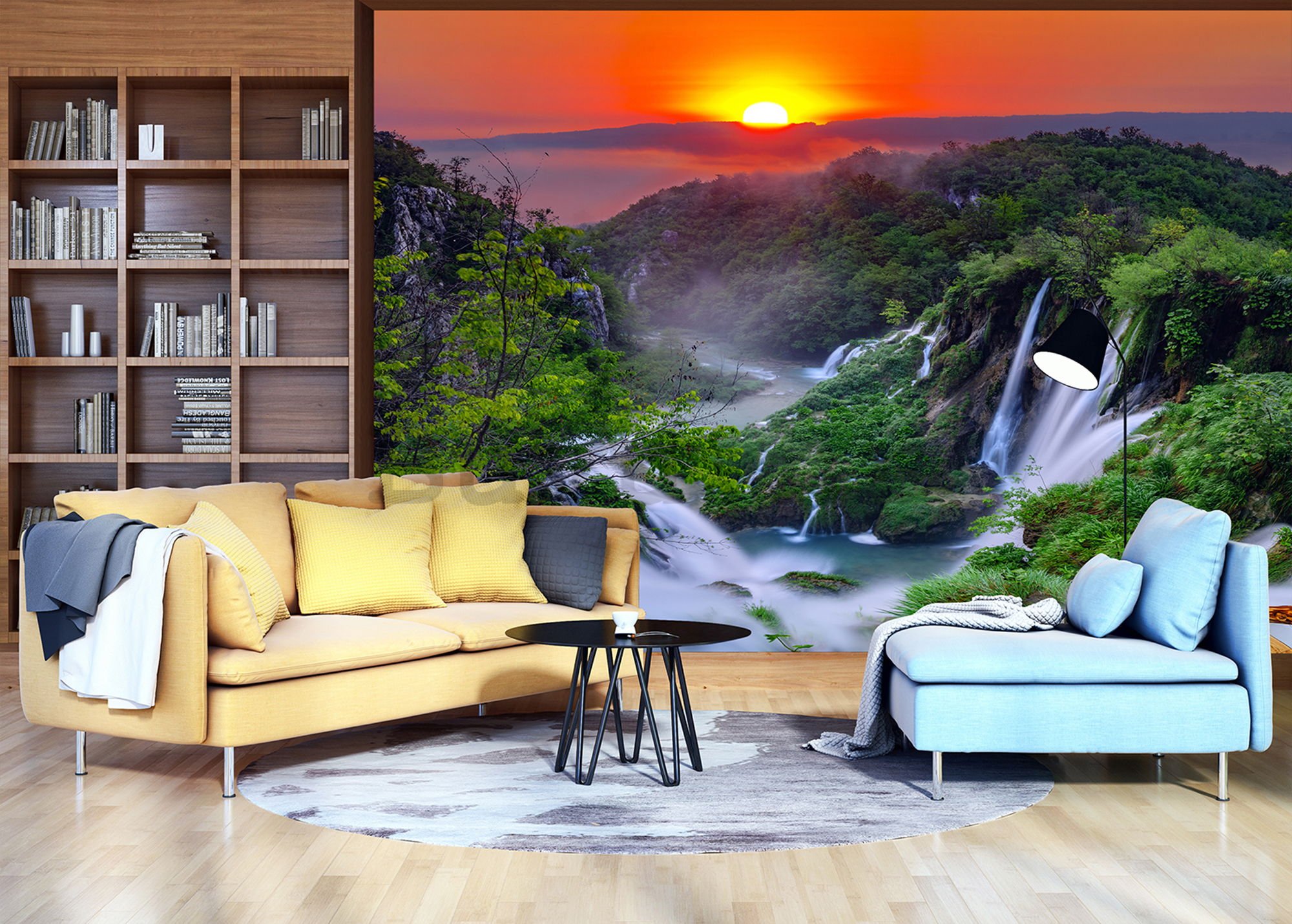 Vlies foto tapeta: Plitvička jezera (izlazak sunca) - 184x254 cm