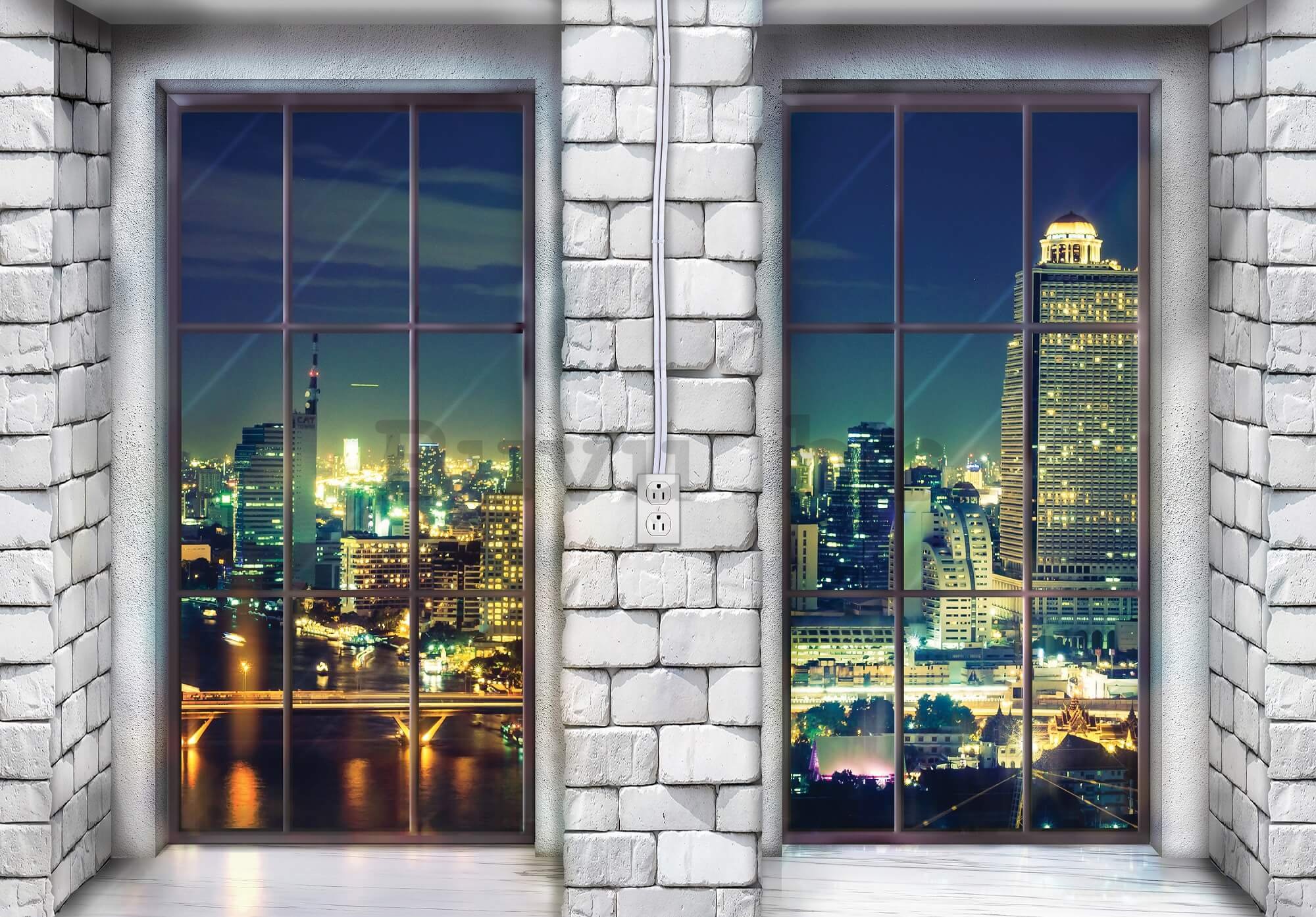 Foto tapeta: Prozor u grad (1) - 254x368 cm