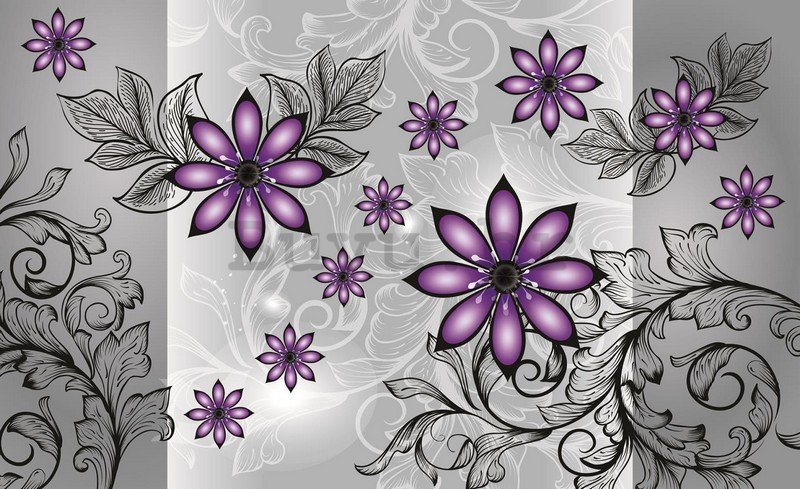 Foto tapeta: Ljubičasto cvijeće (uzorak) - 254x368 cm