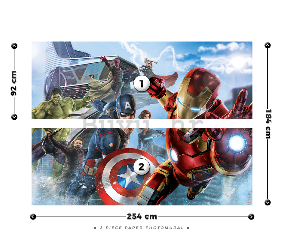 Foto tapeta: Avengers (3) - 184x254 cm