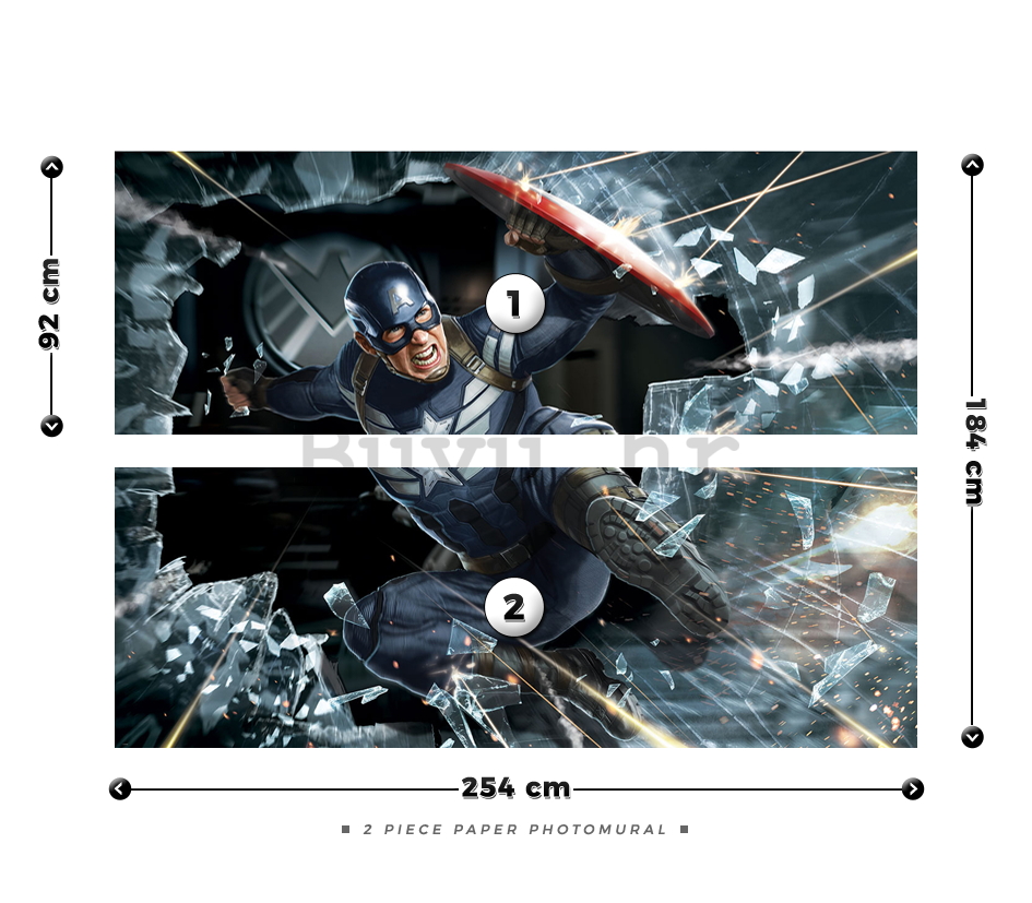 Foto tapeta: Captain America (2) - 184x254 cm