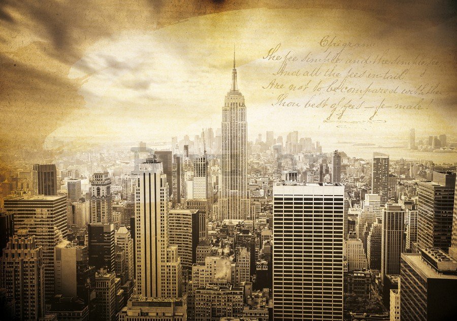 Foto tapeta: Manhattan (vintage) - 184x254 cm