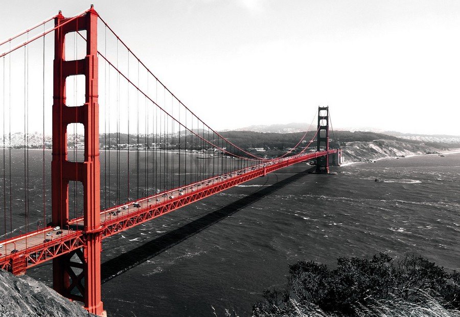 Foto tapeta Vlies: Golden Gate Bridge (1) - 184x254 cm