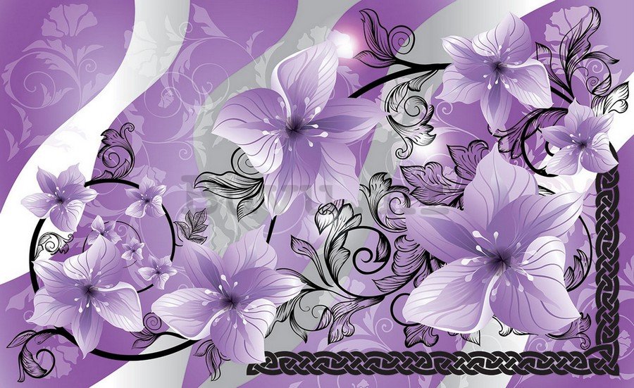 Foto tapeta Vlies: Ljubičasto cvjetovi - 184x254 cm