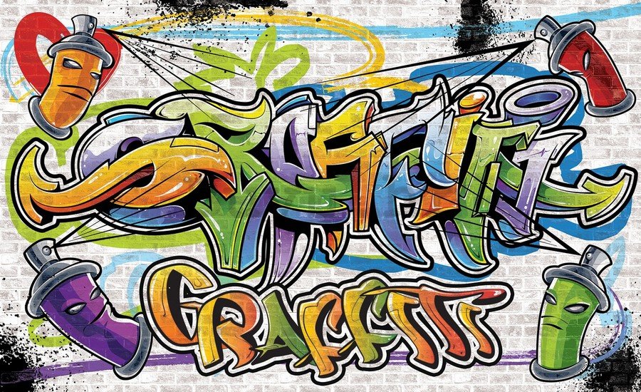 Foto tapeta Vlies: Graffiti (5) - 184x254 cm