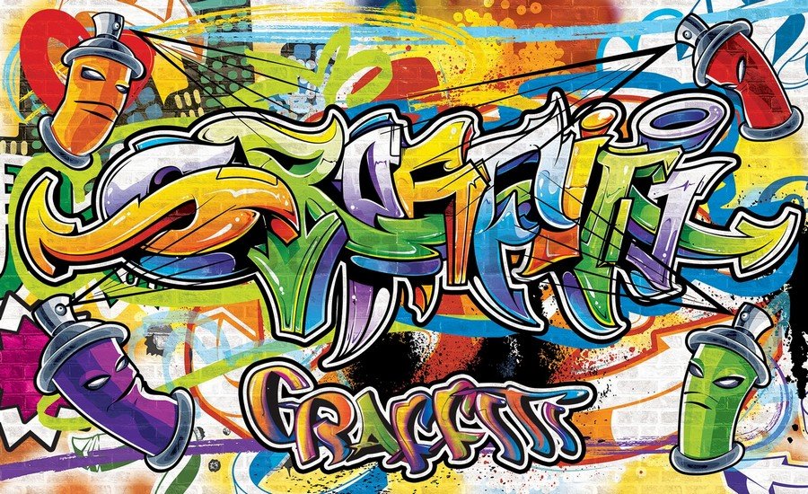Foto tapeta Vlies: Graffiti (2) - 184x254 cm