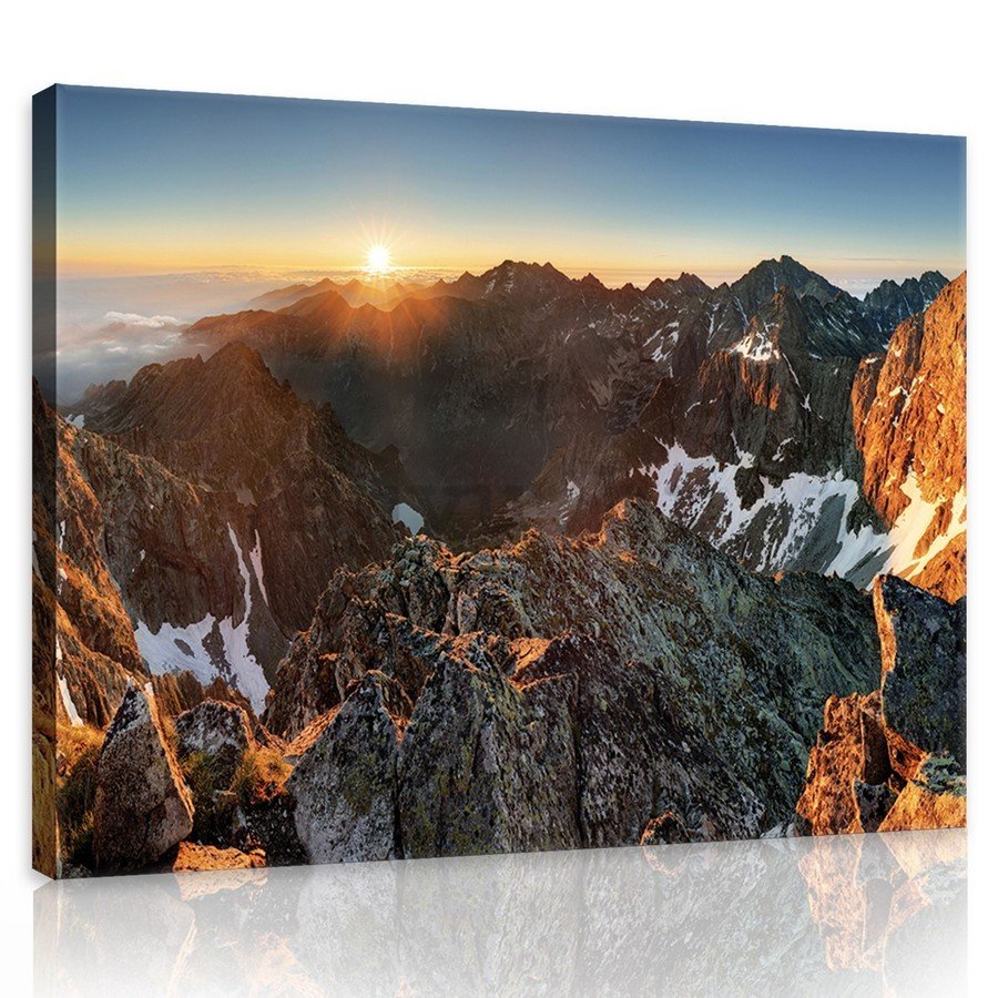 Slika na platnu: Zalazak sunca u planinama - 75x100 cm