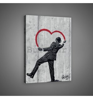 Slika na platnu: Srdce (graffiti) - 75x100 cm