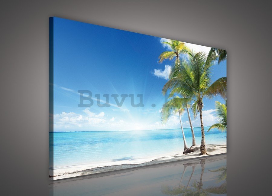 Slika na platnu: Palme na plaži - 75x100 cm