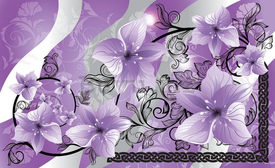 Foto tapeta Vlies: Ljubičasto cvjetovi - 254x368 cm