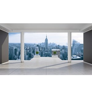 Foto tapeta Vlies: Vidik na Manhattan (Terasa) - 254x368 cm