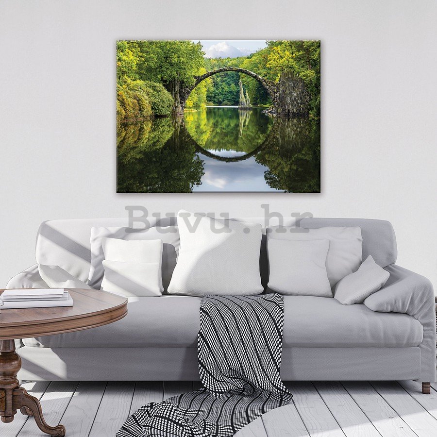 Slika na platnu: Rakotzbrücke - 75x100 cm