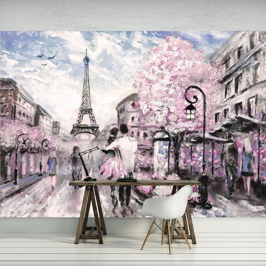 Foto tapeta Vlies: Pariz (slikani) - 254x368 cm