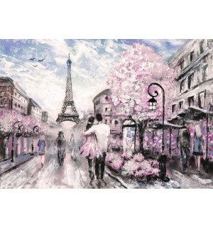 Foto tapeta Vlies: Pariz (slikani) - 254x368 cm