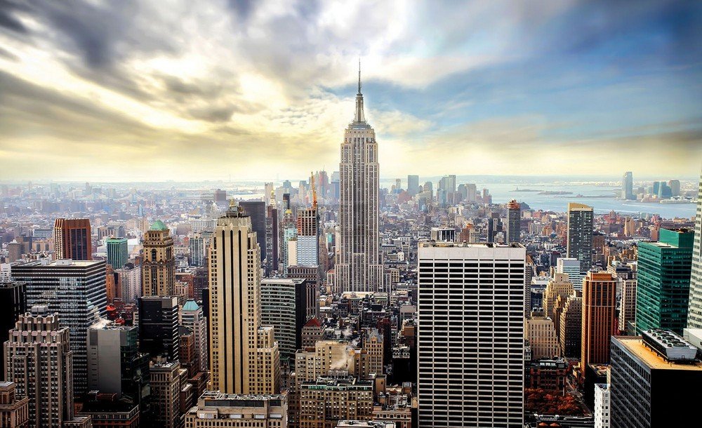 Foto tapeta Vlies: Pogled na Manhattan - 184x254 cm