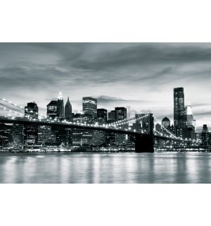 Foto tapeta: Brooklyn Bridge (crno-bijeli) - 104x152,5 cm