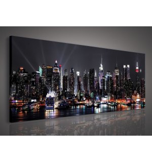 Slika na platnu: Noćni New York (2) - 145x45 cm