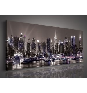 Slika na platnu: Noćni New York - 145x45 cm