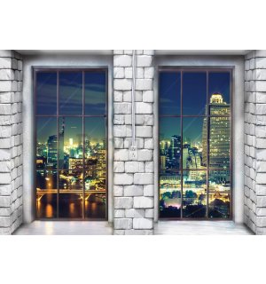 Vlies foto tapeta: Prozor u grad (1) - 254x368 cm