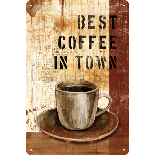 Metalna tabla: Best Coffee in Town - 30x20 cm