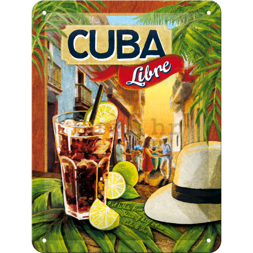 Metalna tabla: Cuba Libre - 20x15 cm