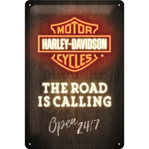 Metalna tabla: Harley-Davidson (The Road is Calling) - 30x20 cm