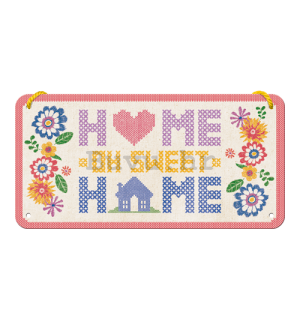 Metalna viseća tabla: Home Sweet Home - 10x20 cm