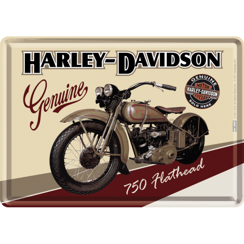Metalna razglednica - Harley-Davidson 750 Flathead