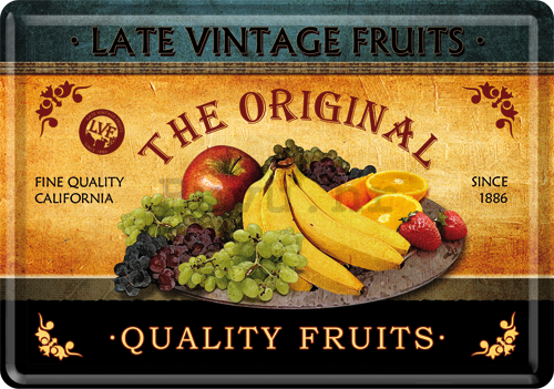 Metalna razglednica - Quality Fruits