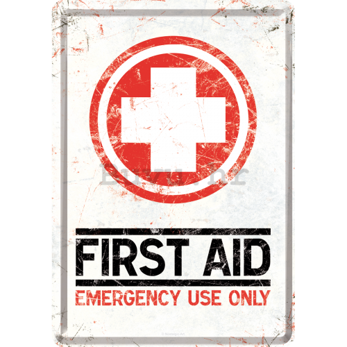 Metalna razglednica - First Aid