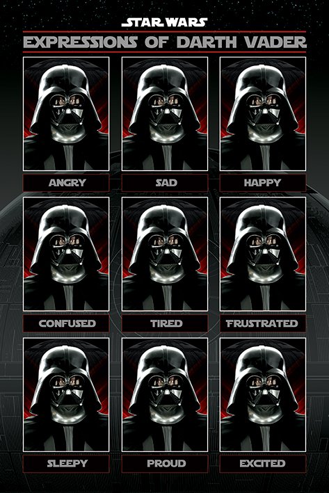 Poster - Star Wars (Expressions of Darth Vader)